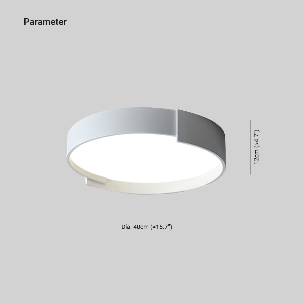 Arisha Plafonnier Rond Moderne, Métal/Acrylique, Blanc/Gris/Vert/Doré, Salon