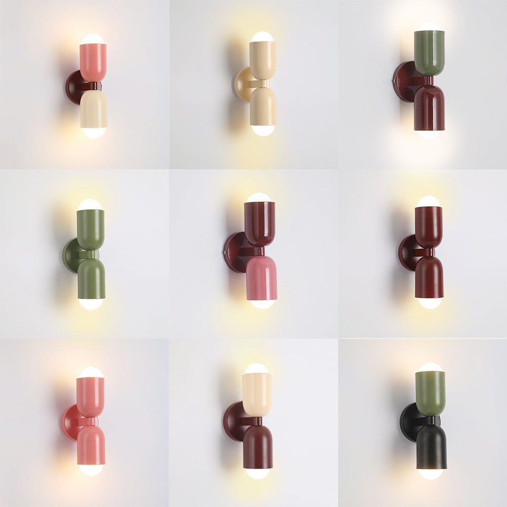Zareno Applique Murale Cylindre Scandinave Métal Coloré Salon-Cielum