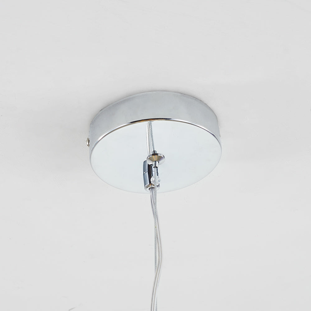 Avi Suspension Globe, Métal/Verre, Clair/Gris/Ambre