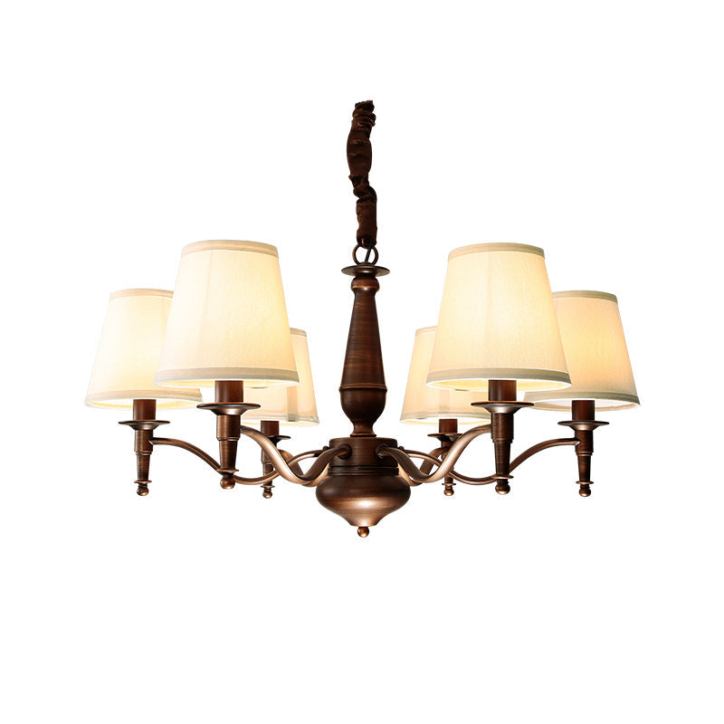Torelise Lustre en Tissu et Laiton Industriel Vintage de Luxe