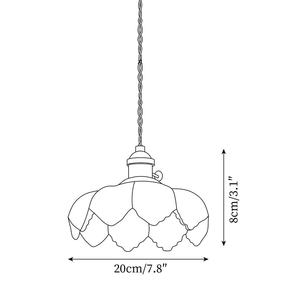 Limea Green Glass Flower Pendant Light-Neutral Decor
