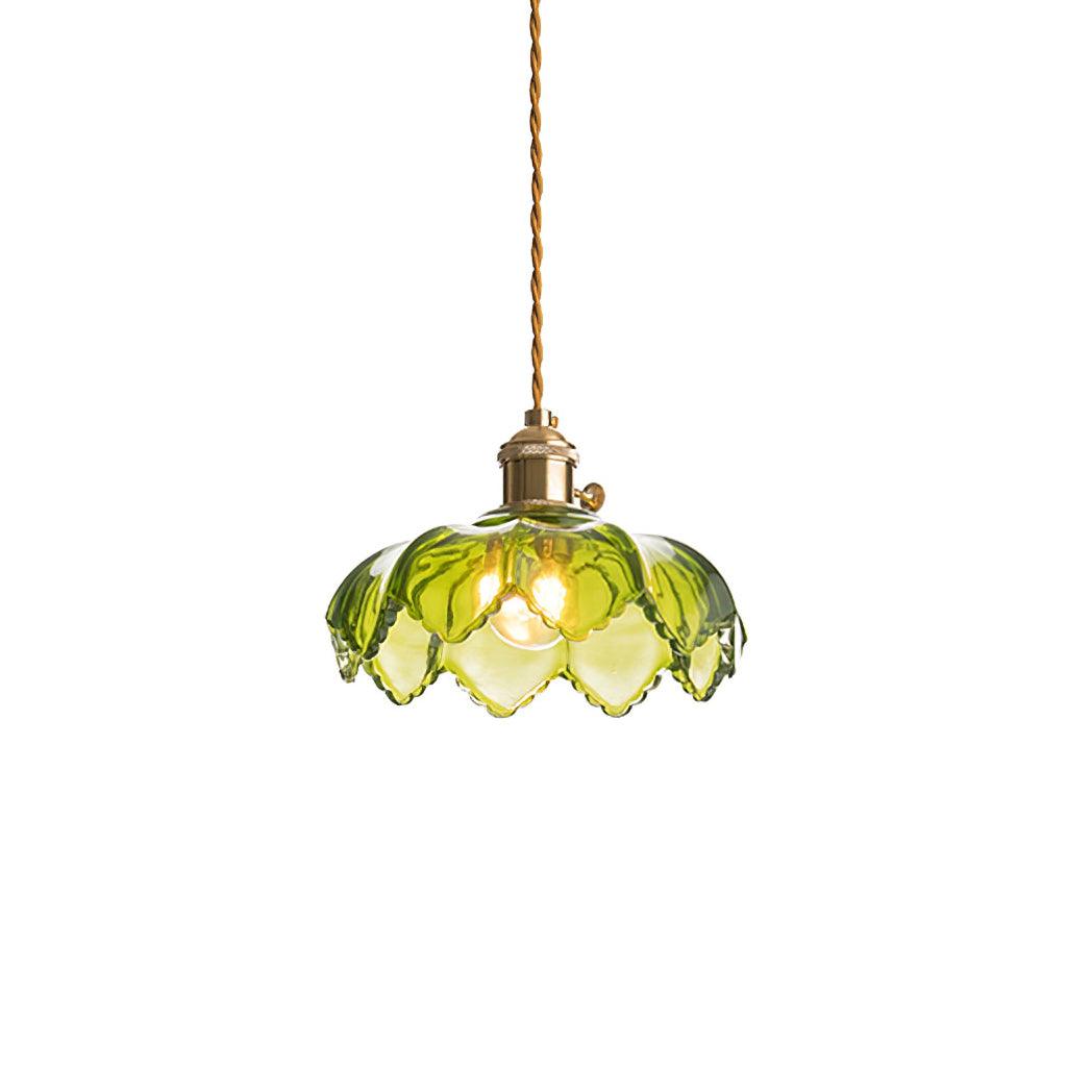 Limea Green Glass Flower Pendant Light-Neutral Decor