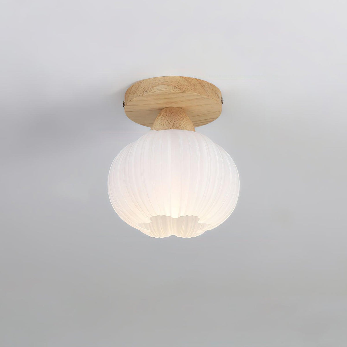 Gleam Grand plafonnier en bois avec sac de fleurs
