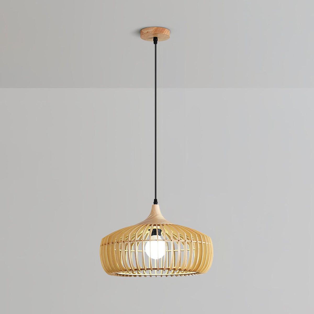 Vesva Bois Rétro Pendentif Lampe
