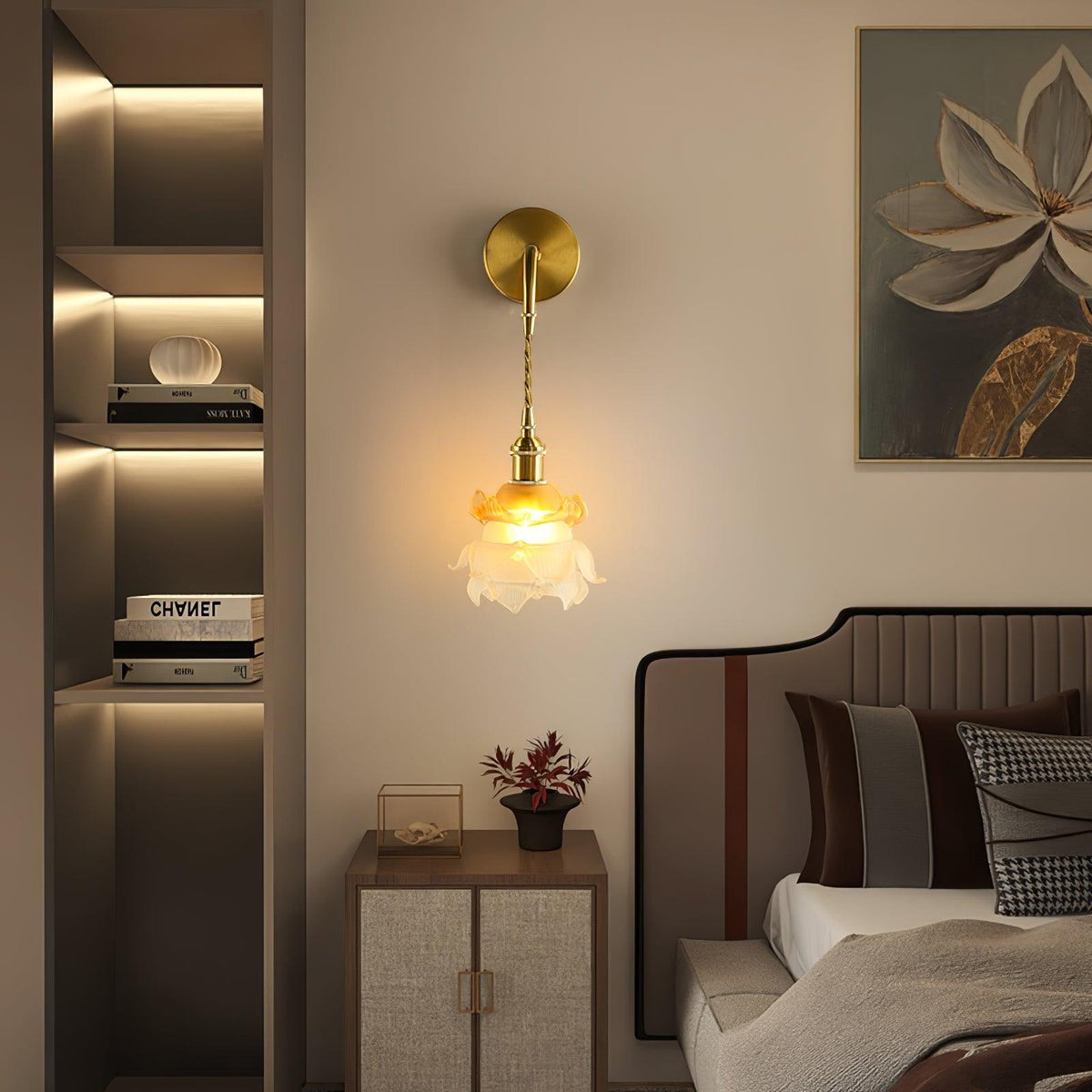 AmariraApplique Murale Laiton Verre Élégance Premium
