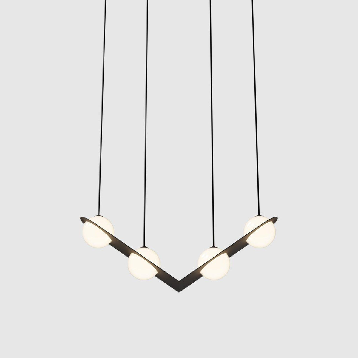 Selan Suspension en Verre Noir