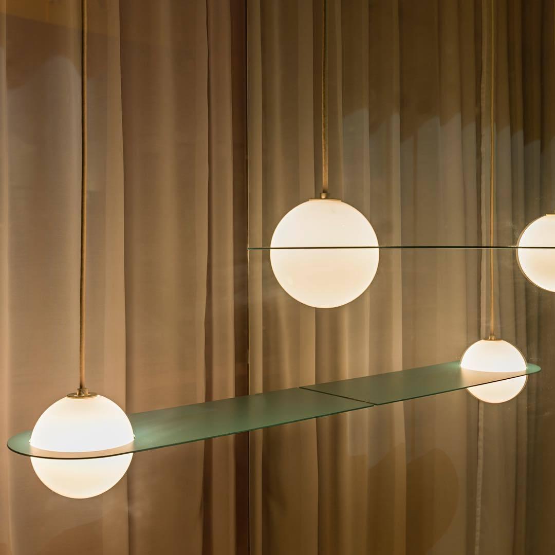Selan Suspension en Verre Noir