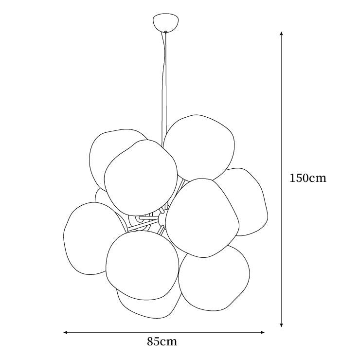 Esola Cluster Glass Pendant Light-Neutral Decor