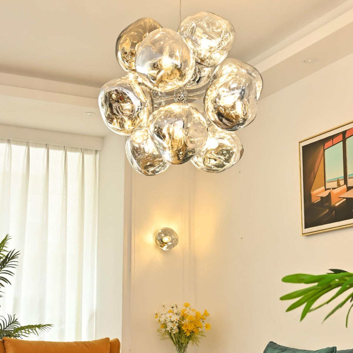 Esola Cluster Glass Pendant Light-Neutral Decor