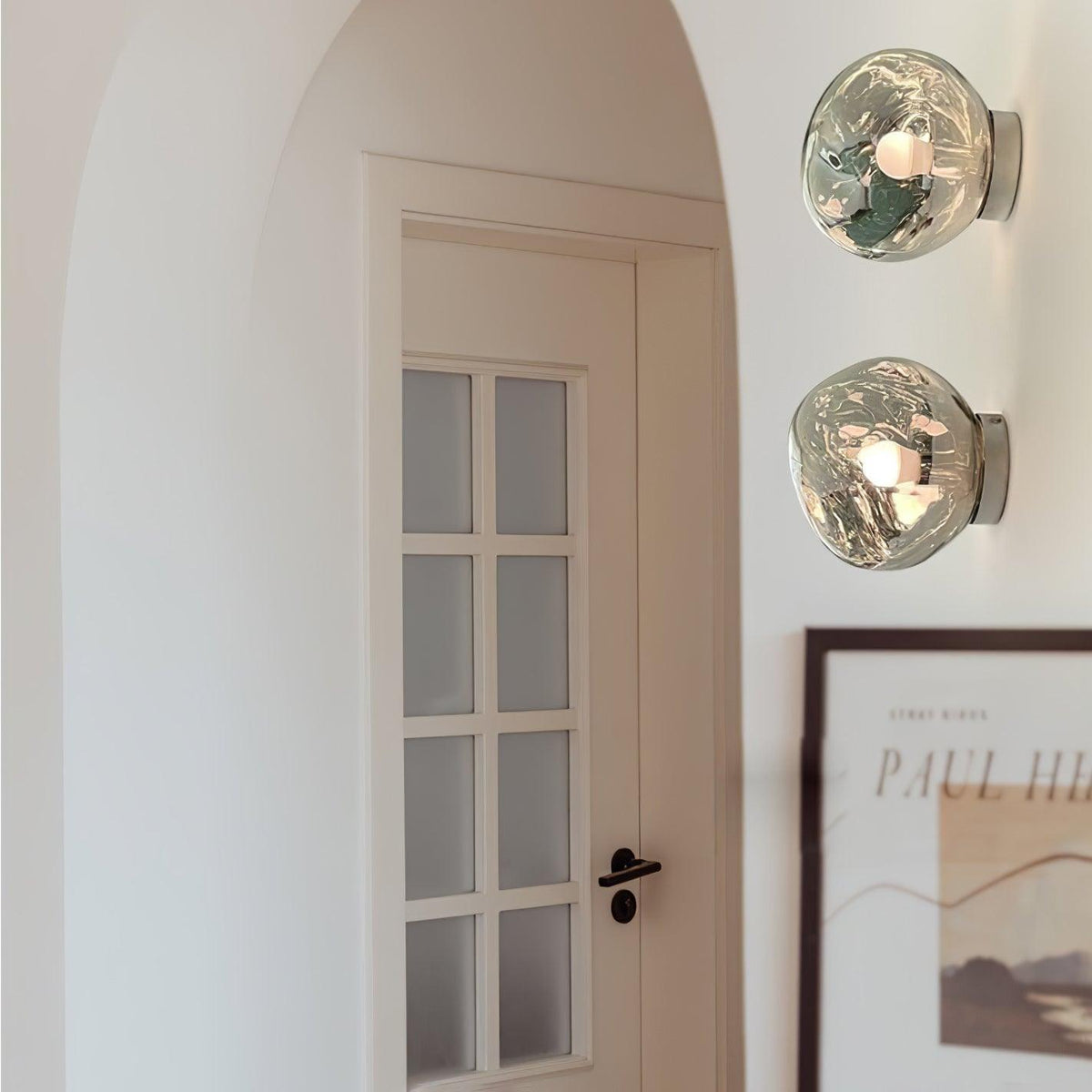 Leni Amber Glass Wall Lamp-Neutral Decor