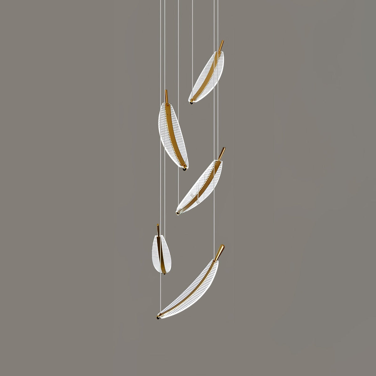 Joriane Lustre Leaf Acrylic Gold Elegant Modern