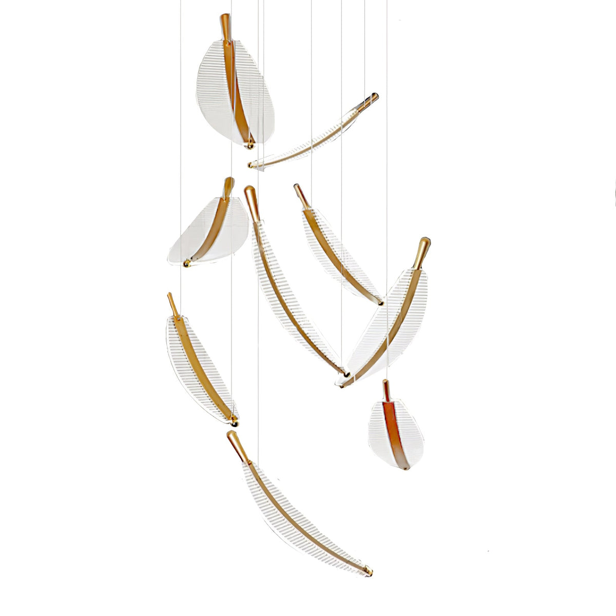 Joriane Lustre Leaf Acrylic Gold Elegant Modern