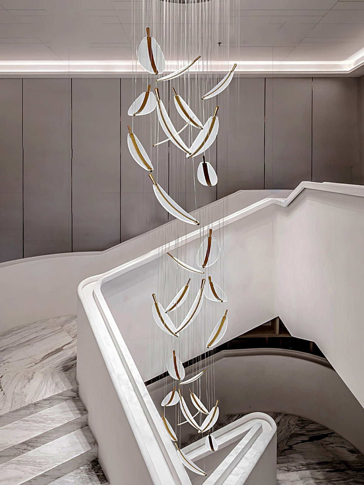 Joriane Lustre Leaf Acrylic Gold Elegant Modern