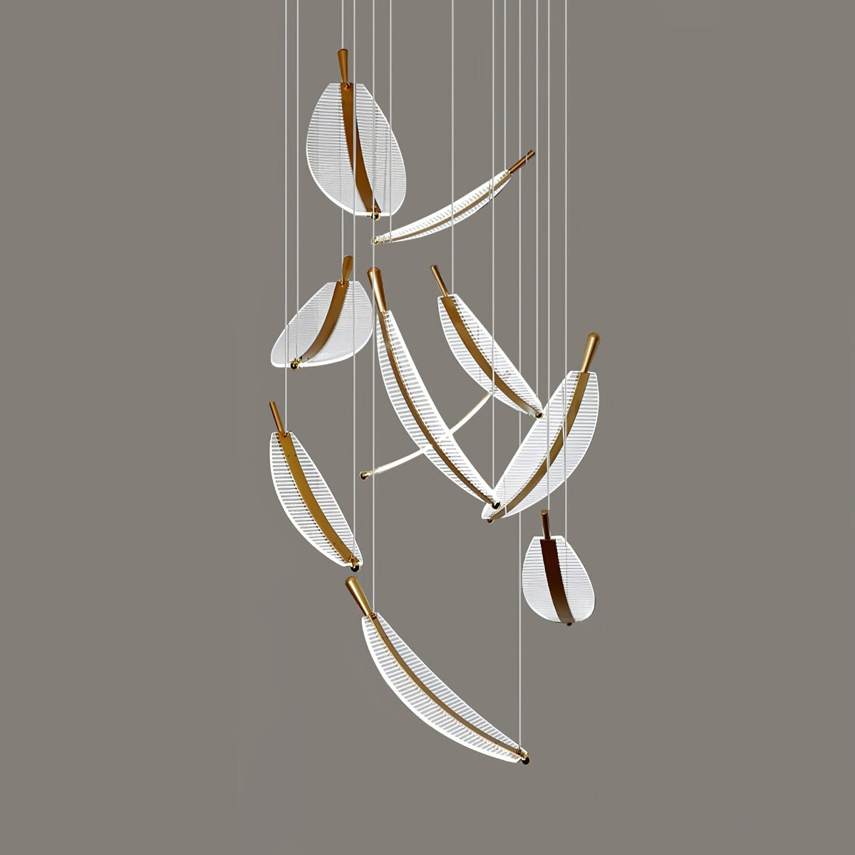 Joriane Lustre Leaf Acrylic Gold Elegant Modern