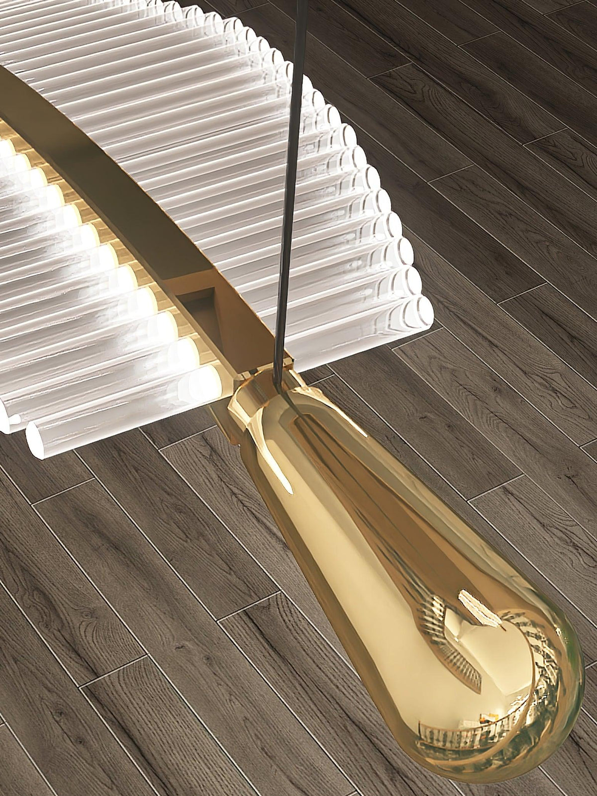 Joriane Lustre Leaf Acrylic Gold Elegant Modern