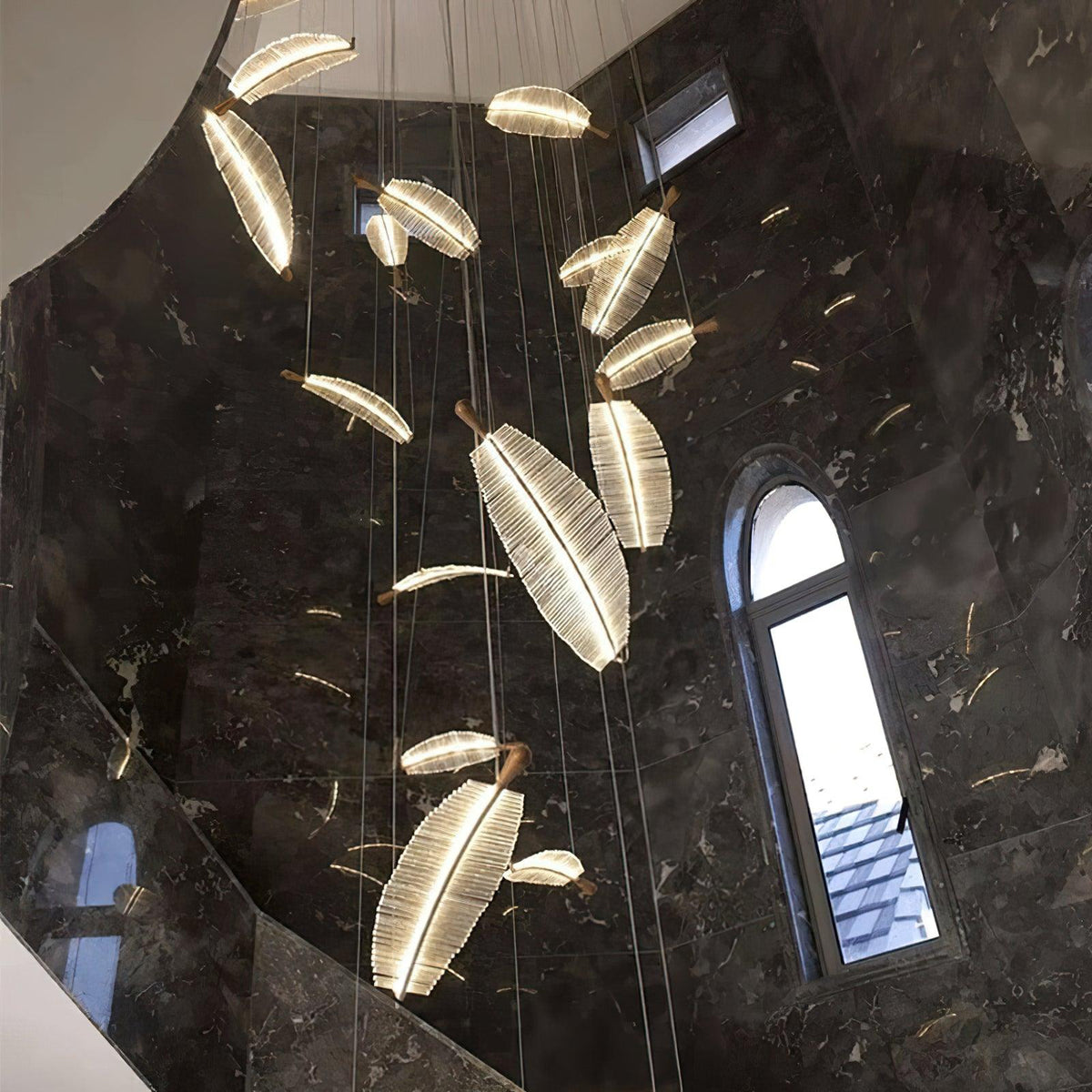 Joriane Lustre Leaf Acrylic Gold Elegant Modern