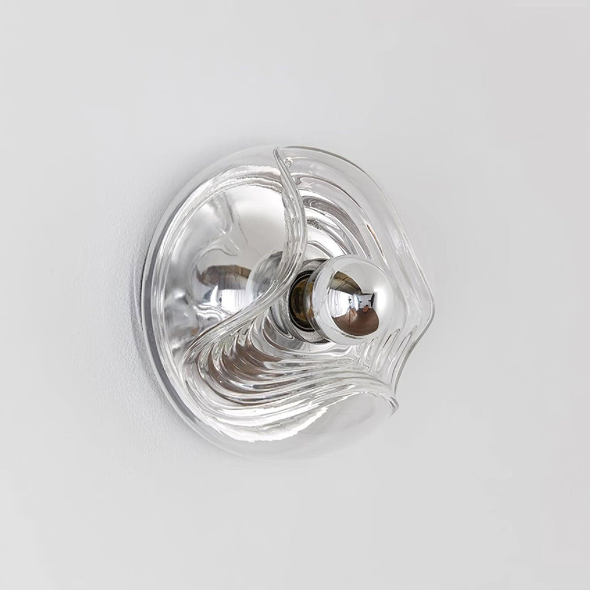 Wall Lamp Swirl Texture Clear Amber Smoke Gray Modern Accent-Neutral Decor