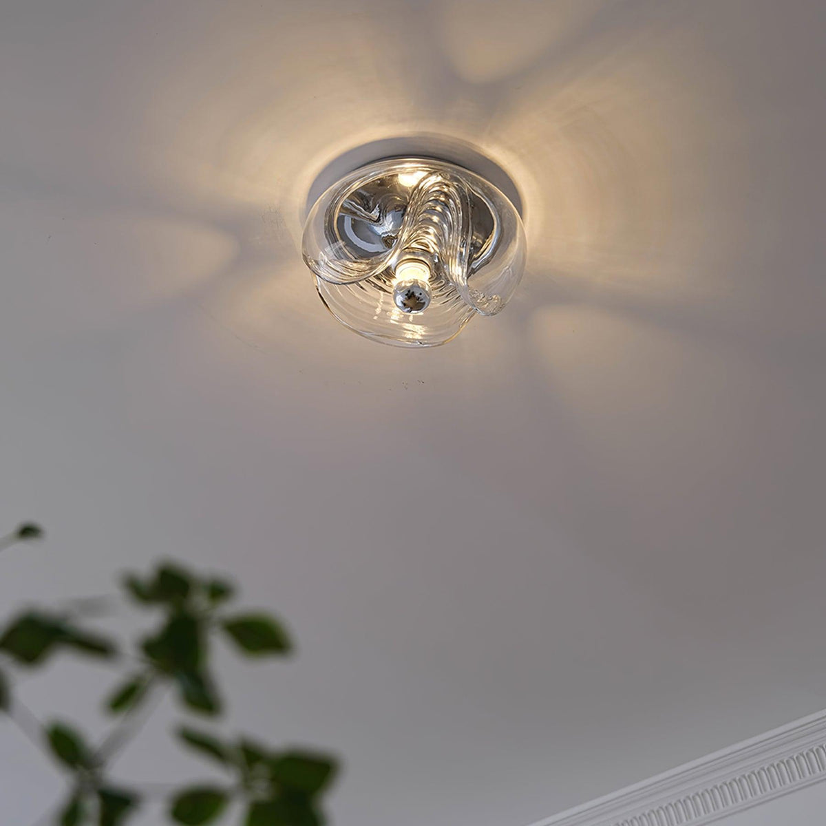 Wall Lamp Swirl Texture Clear Amber Smoke Gray Modern Accent-Neutral Decor
