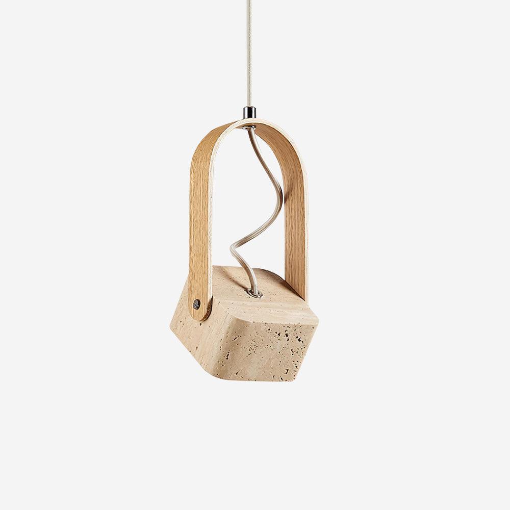 Cesta Pendant Light Square Yellow Travertine-Neutral Decor