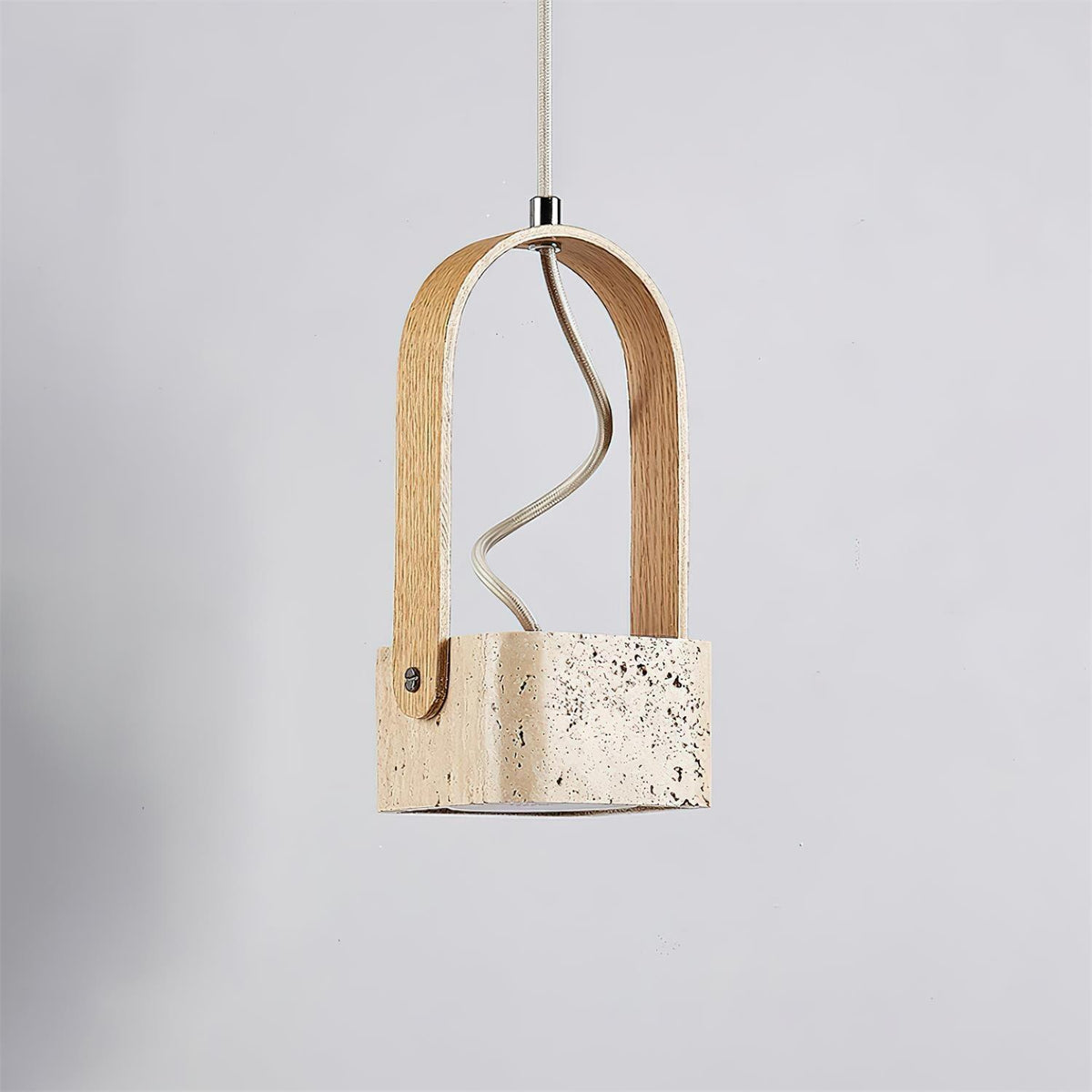 Cesta Pendant Light Square Yellow Travertine-Neutral Decor