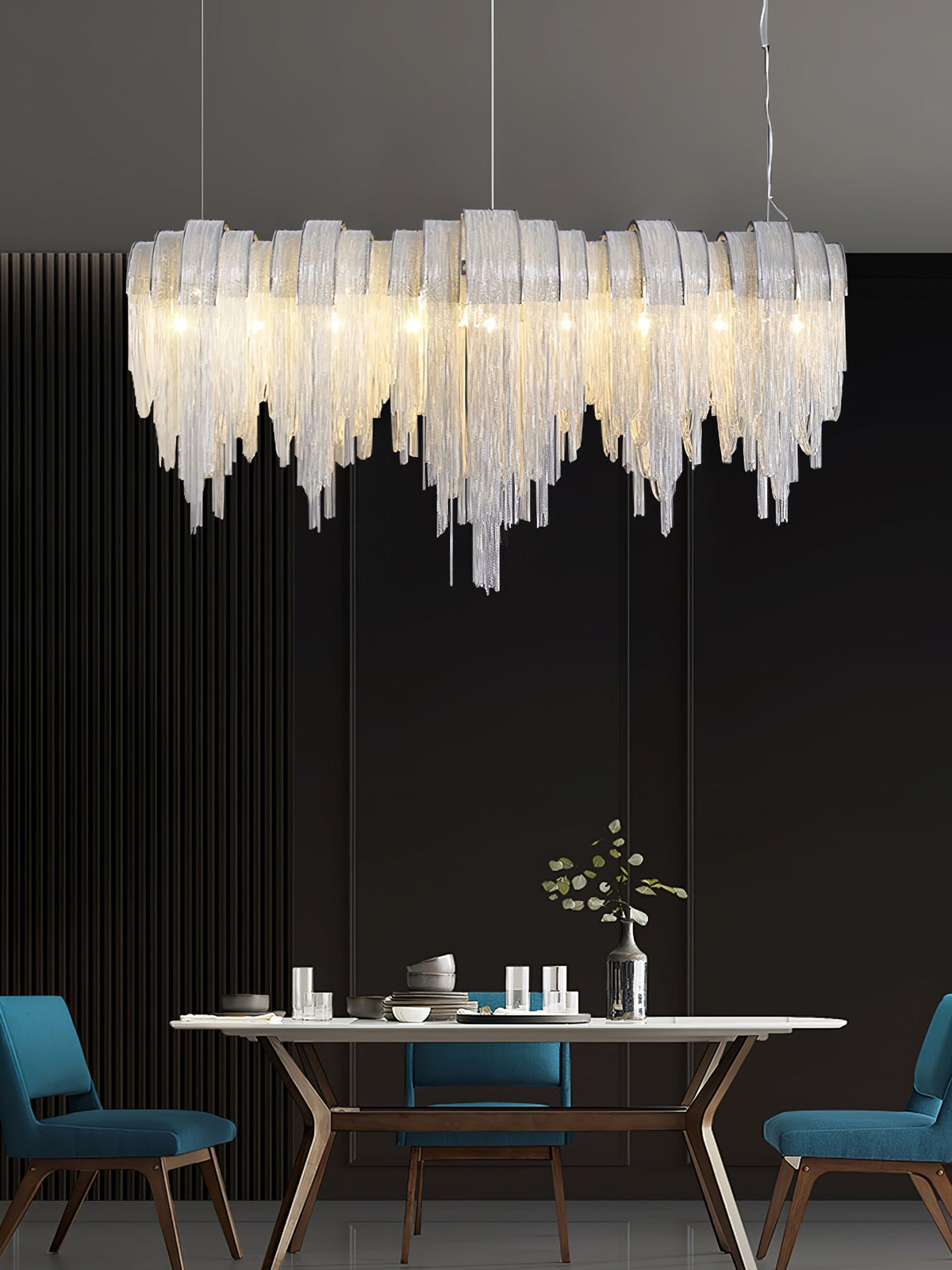 Ravius Lustre Superposé Chaîne Nickel Luxe