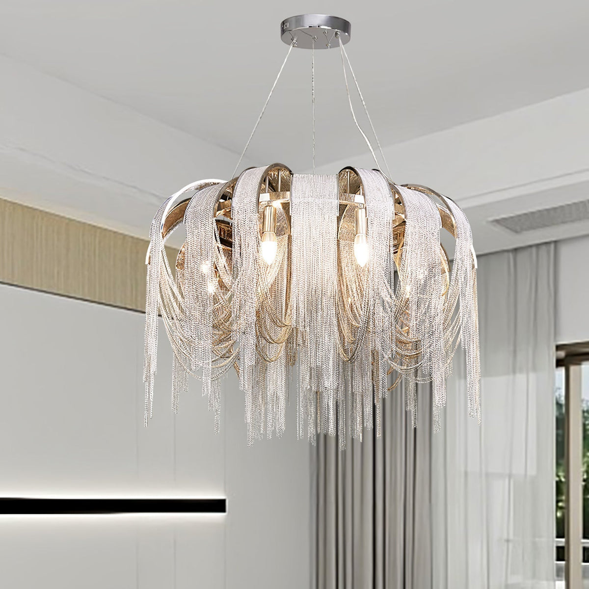 Ravius Lustre Superposé Chaîne Nickel Luxe