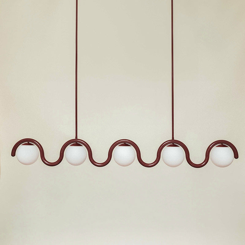 Uveta Lustre Linéaire Rouge & Argenté