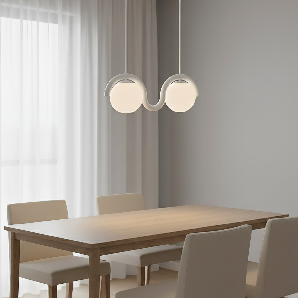 Uveta Lustre Linéaire Rouge & Argenté
