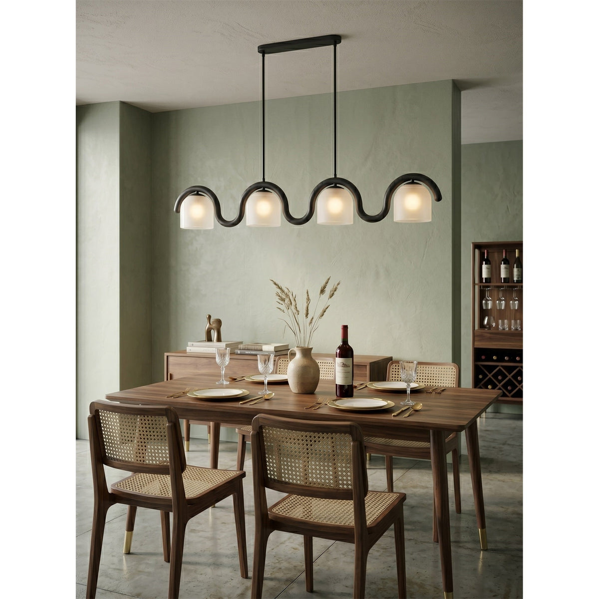 Lenox Lustre en Verre Linéaire