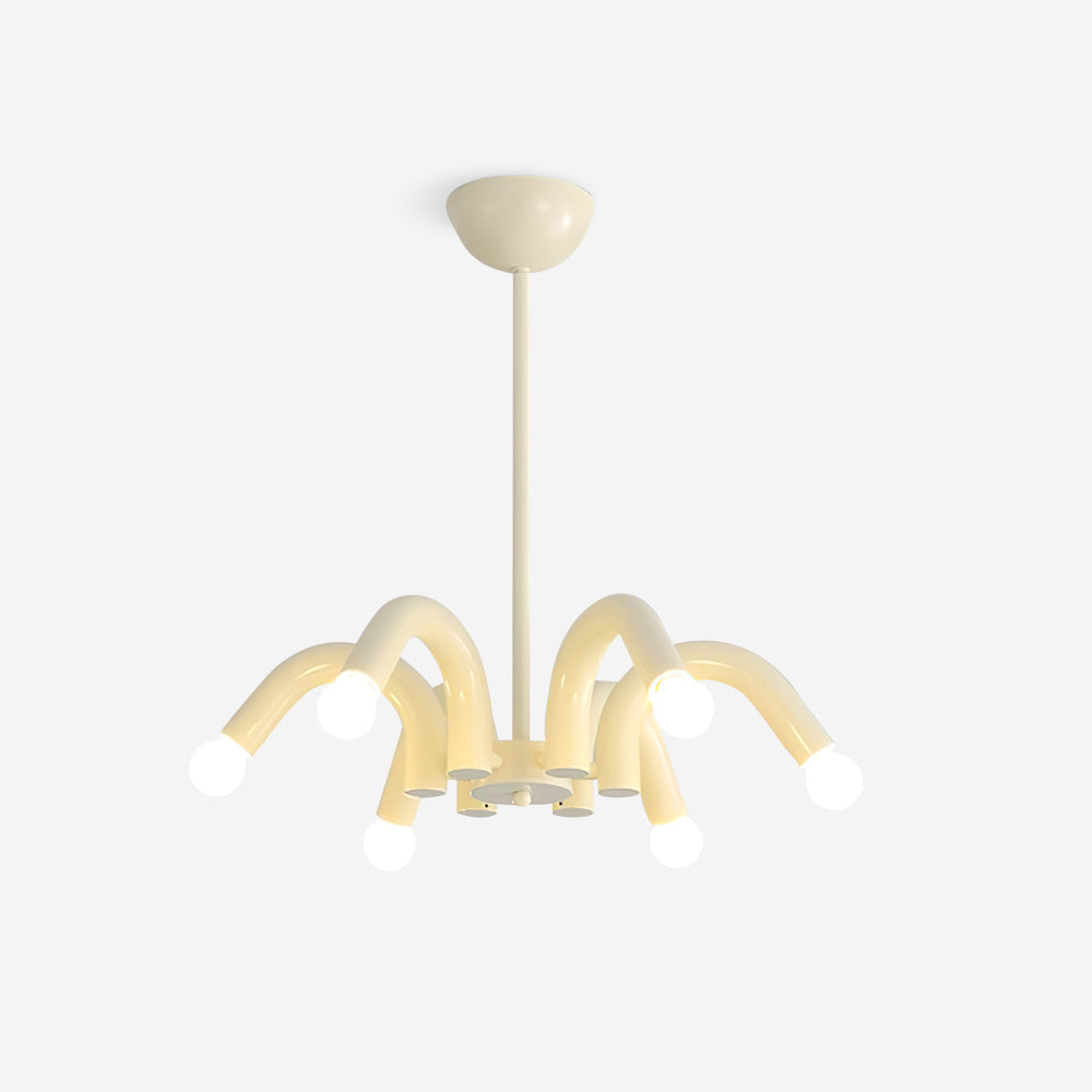 Fivelle Modern Cream Multi-Arm Chandelier-Neutral Decor