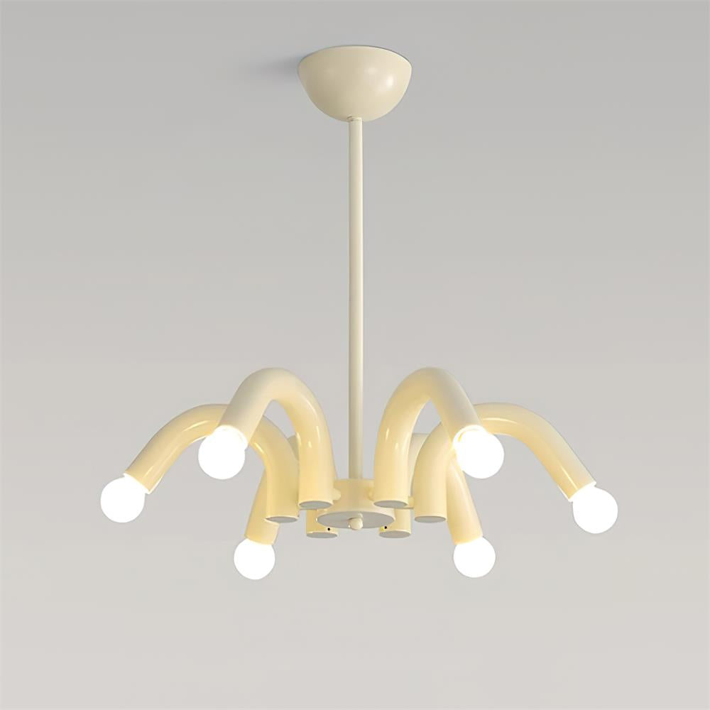 Fivelle Modern Cream Multi-Arm Chandelier-Neutral Decor