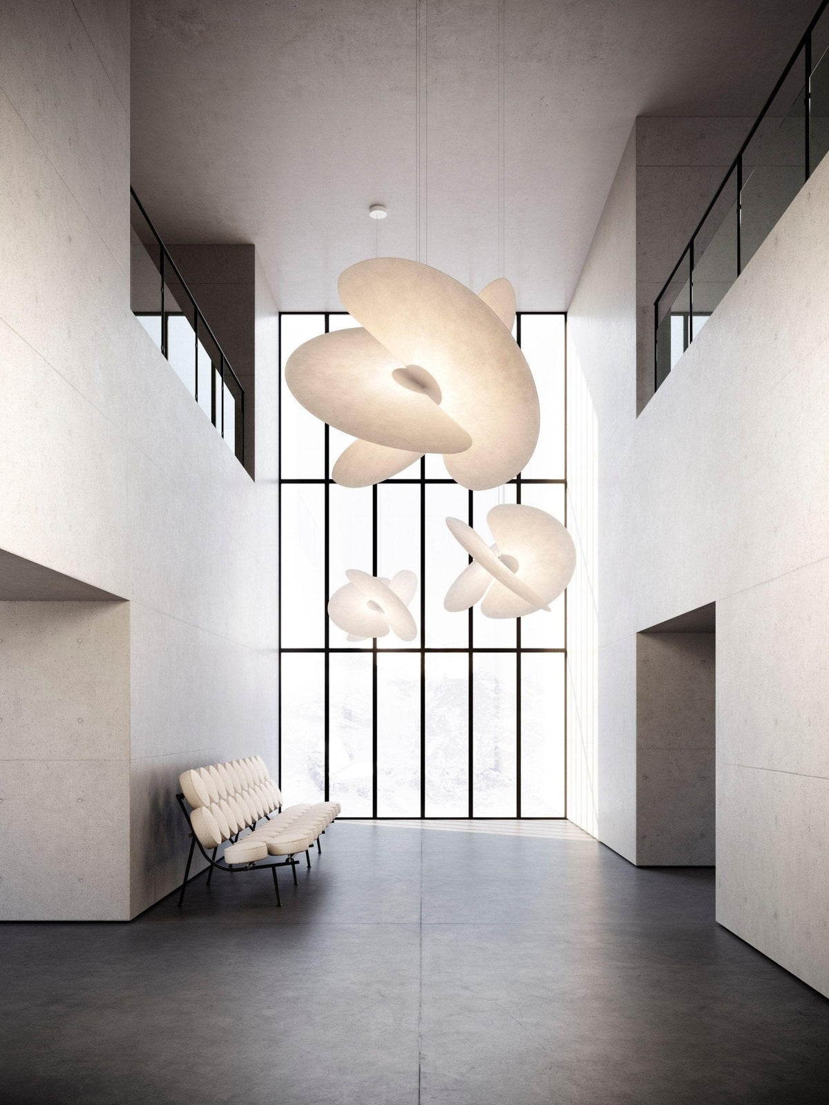 Whirl Suspension Lampe en Tissu Moderne