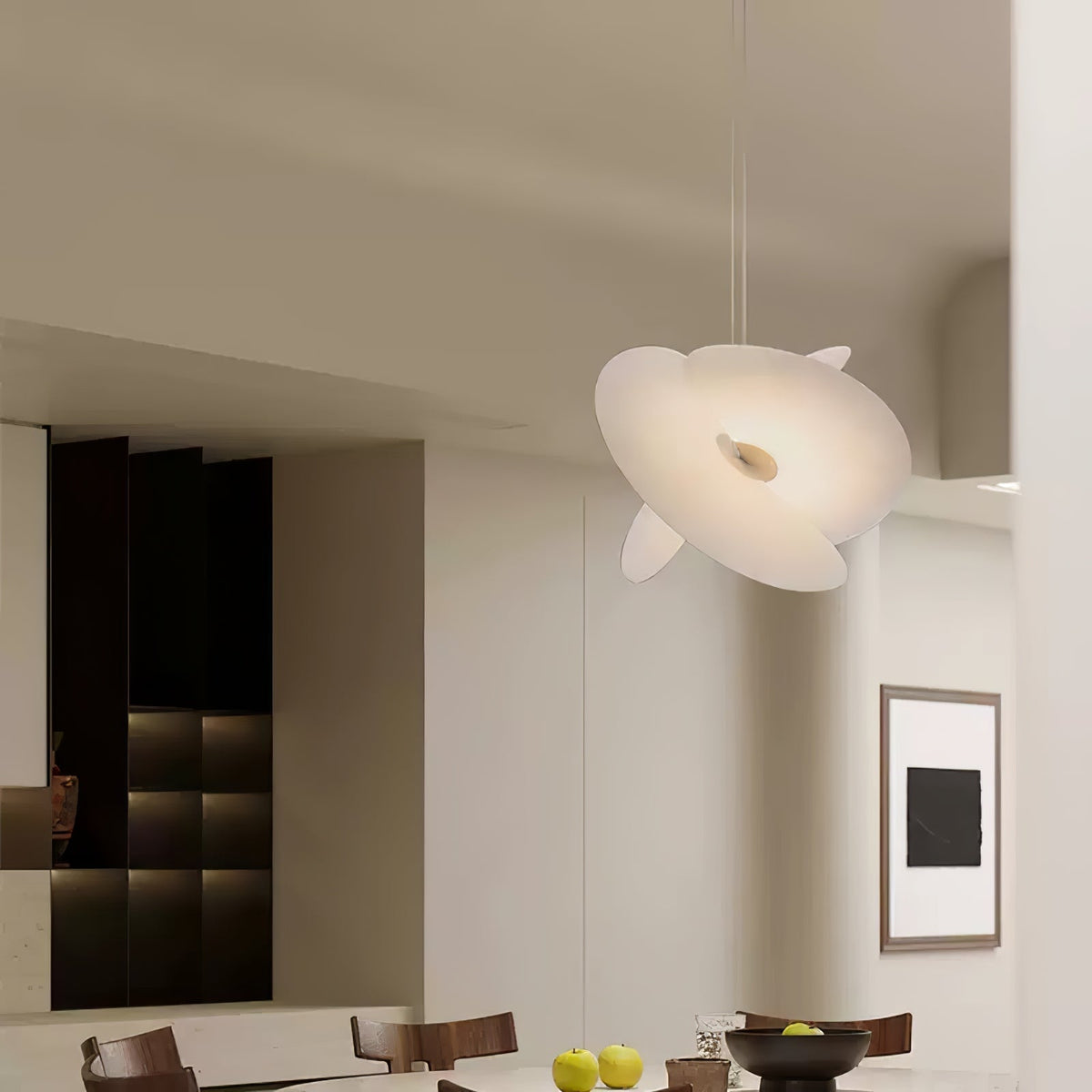 Whirl Suspension Lampe en Tissu Moderne