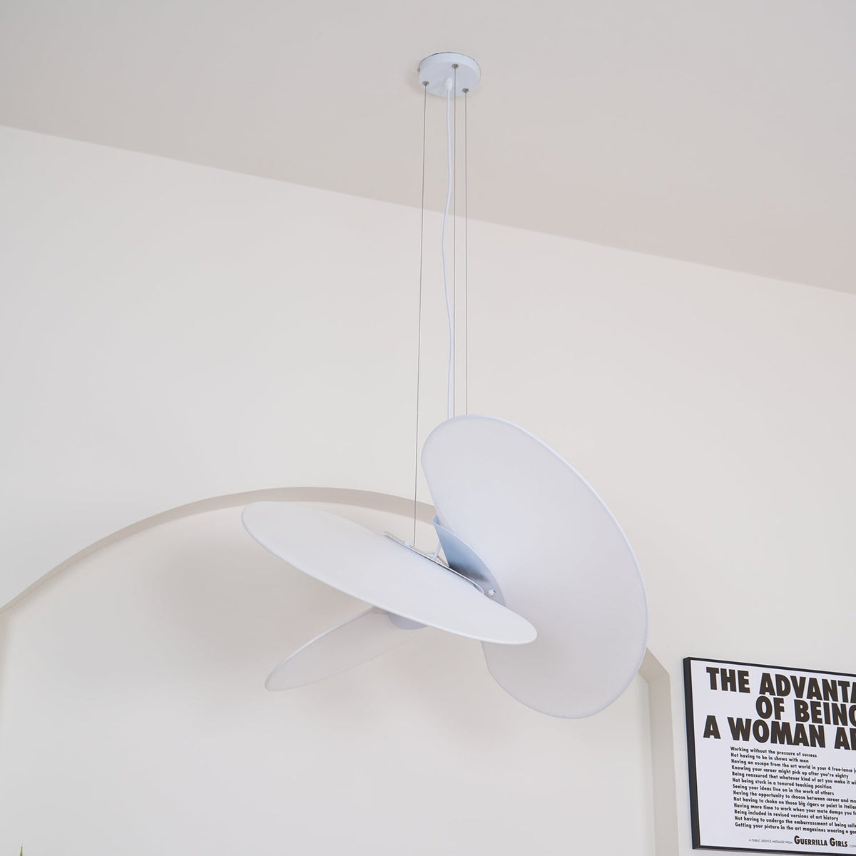 Whirl Suspension Lampe en Tissu Moderne