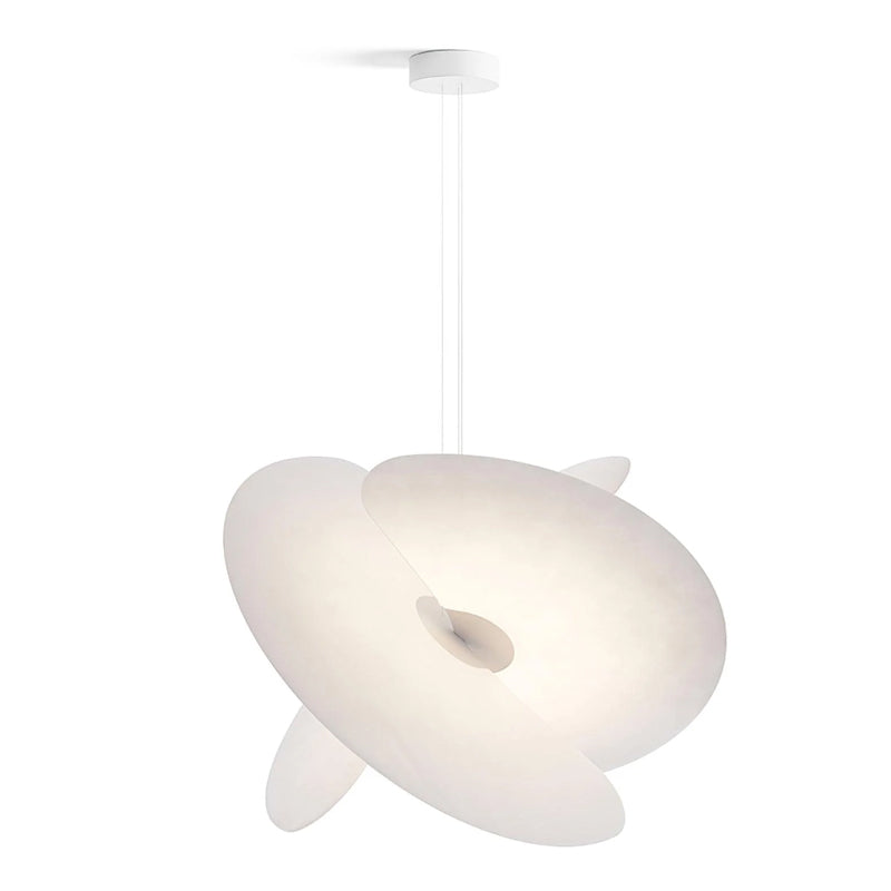 A full-room view featuring the Levante Pendant Light as a central fixture.