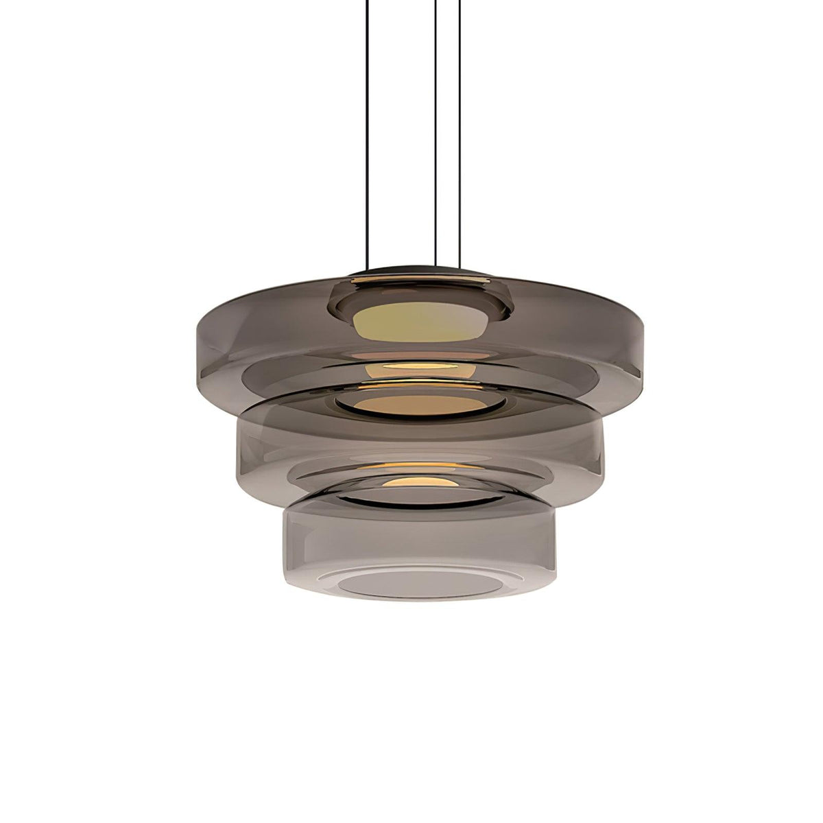 Ivarivia Suspension en Verre à Cercles Multi-Niveaux
