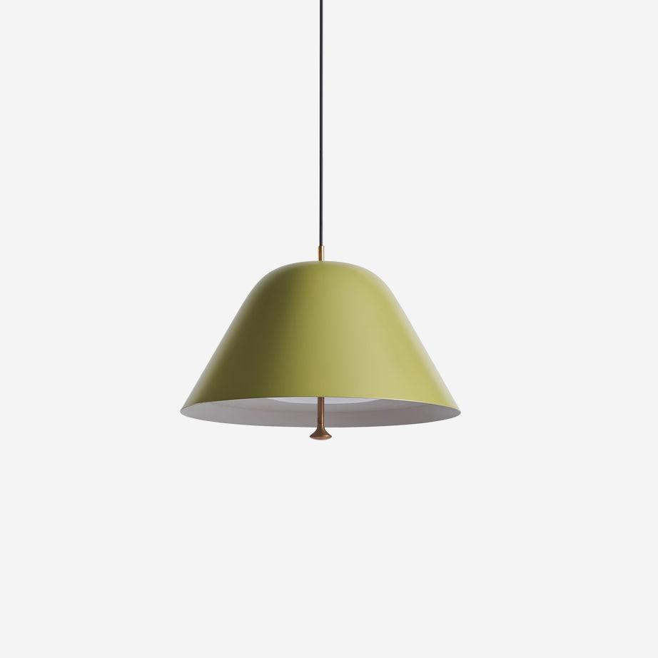 Pendant Lamp Modern Metal Shade in Green and White Minimalist-Neutral Decor