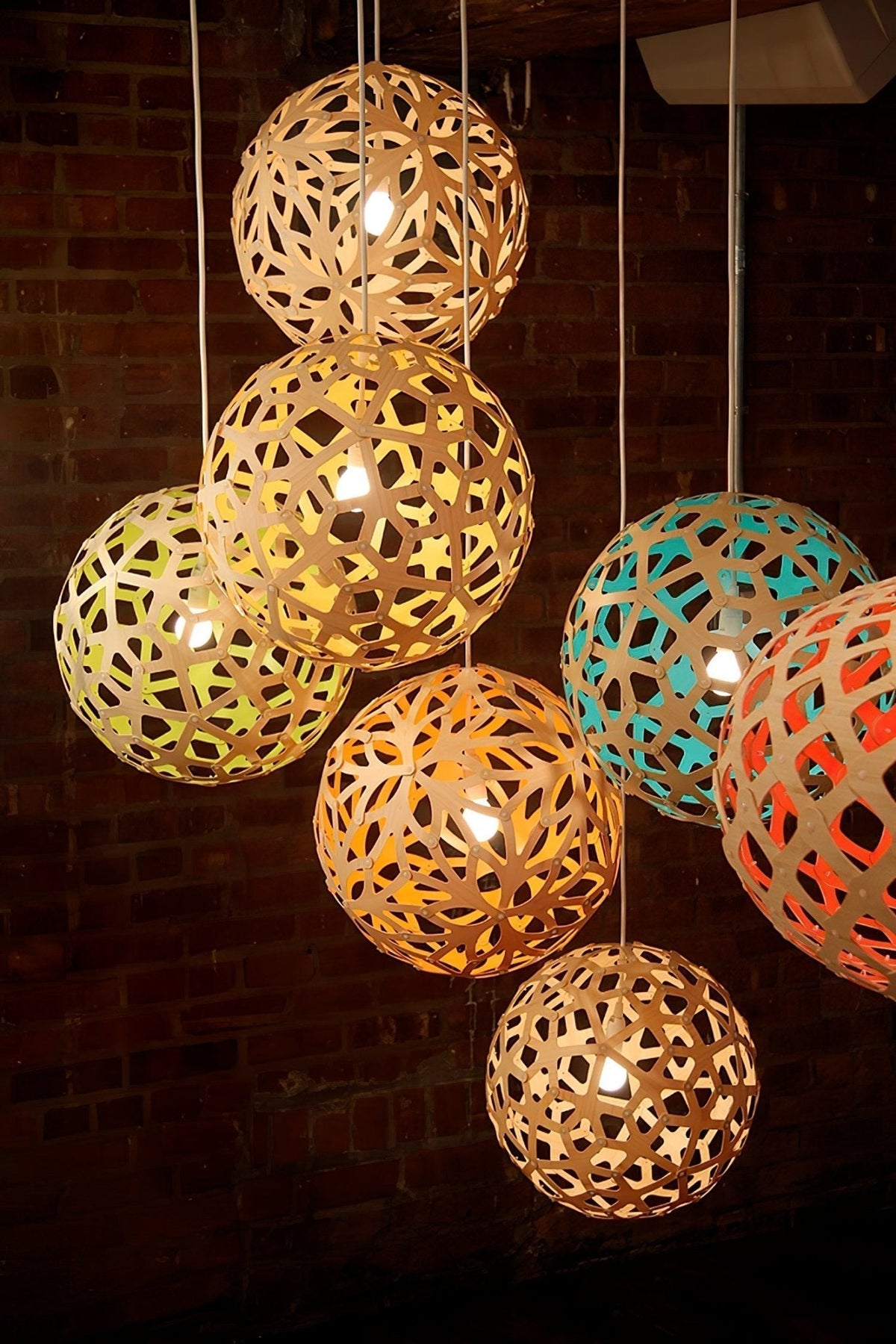 Kirora Suspension Géométrique en Bois Tressé