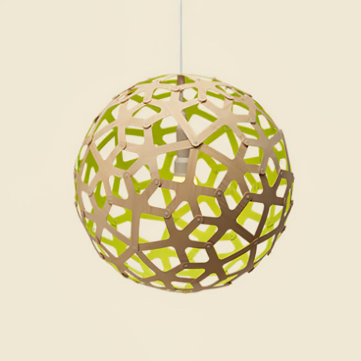 Kirora Suspension Géométrique en Bois Tressé