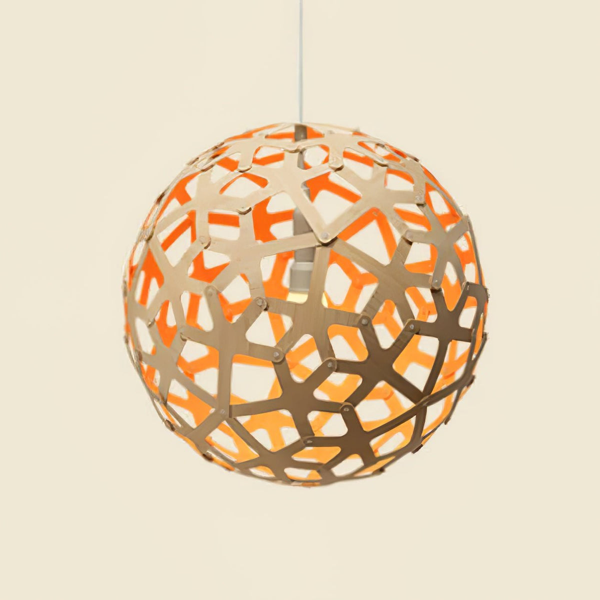 Kirora Suspension Géométrique en Bois Tressé