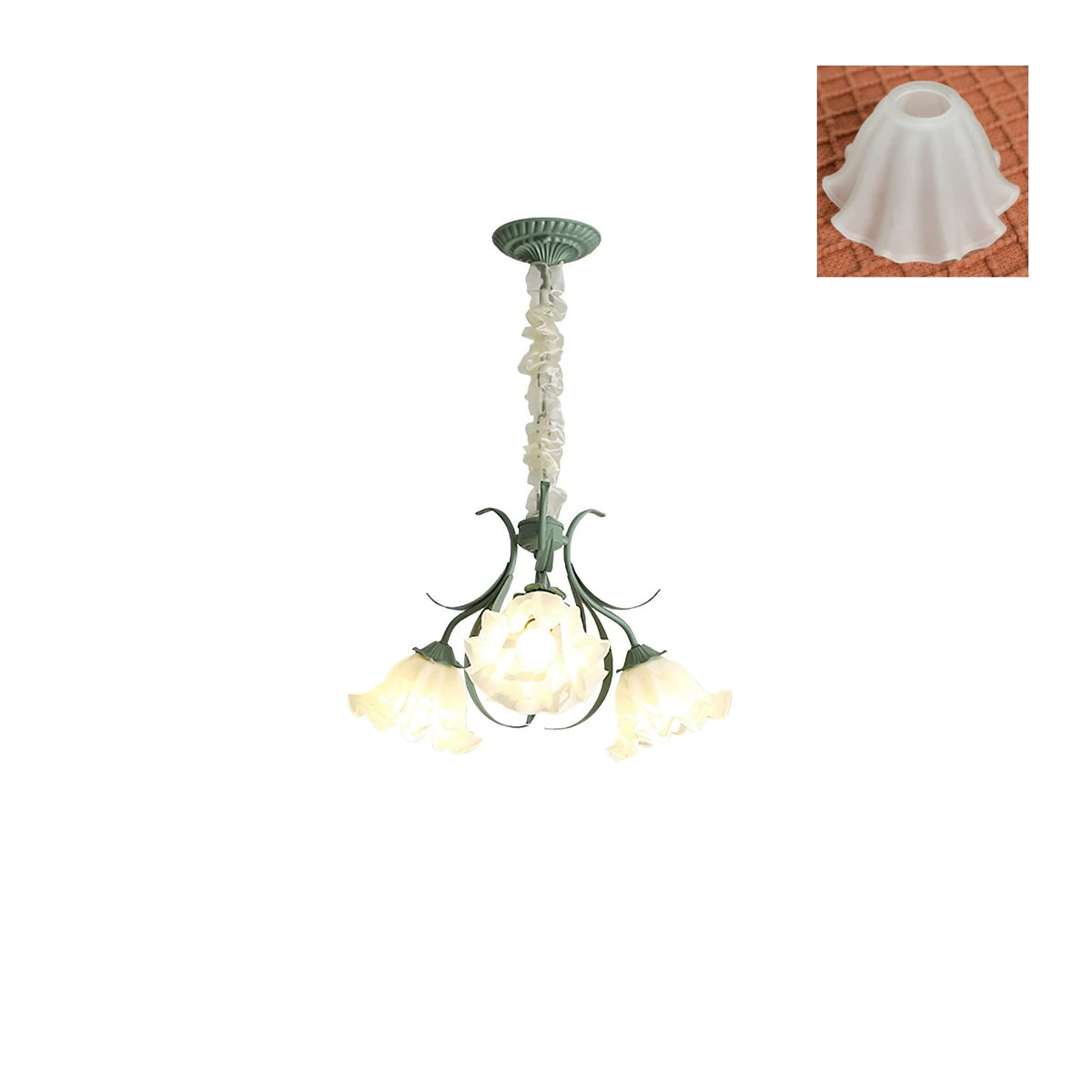 Galona Lustre Fleur avec Pétales et Feuilles