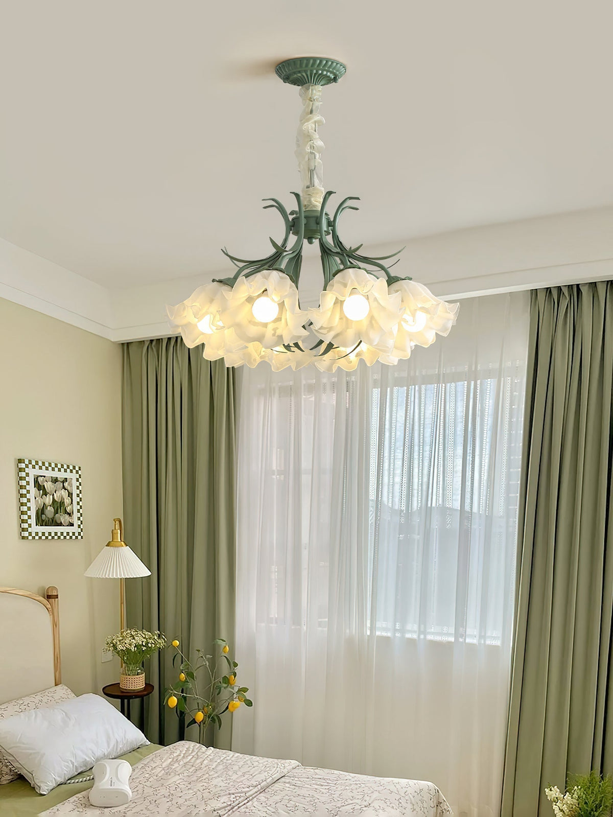 Galona Lustre Fleur avec Pétales et Feuilles