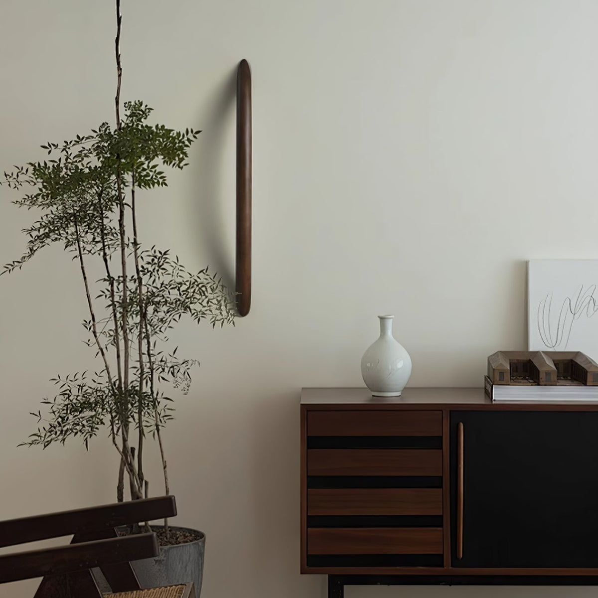 Auria Moderne Minimaliste Linéaire Bois Luminaire Mural