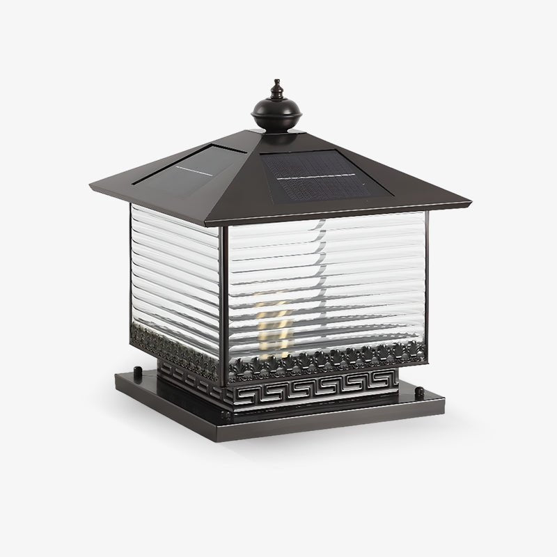 Verael Vintage Solaire Pagode Verre Extérieur Lumière