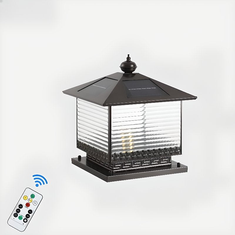 Verael Vintage Solaire Pagode Verre Extérieur Lumière