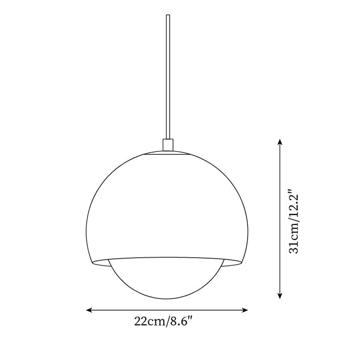 Lipko Pendant Light Glass Globe Retro Modern Colorful-Neutral Decor