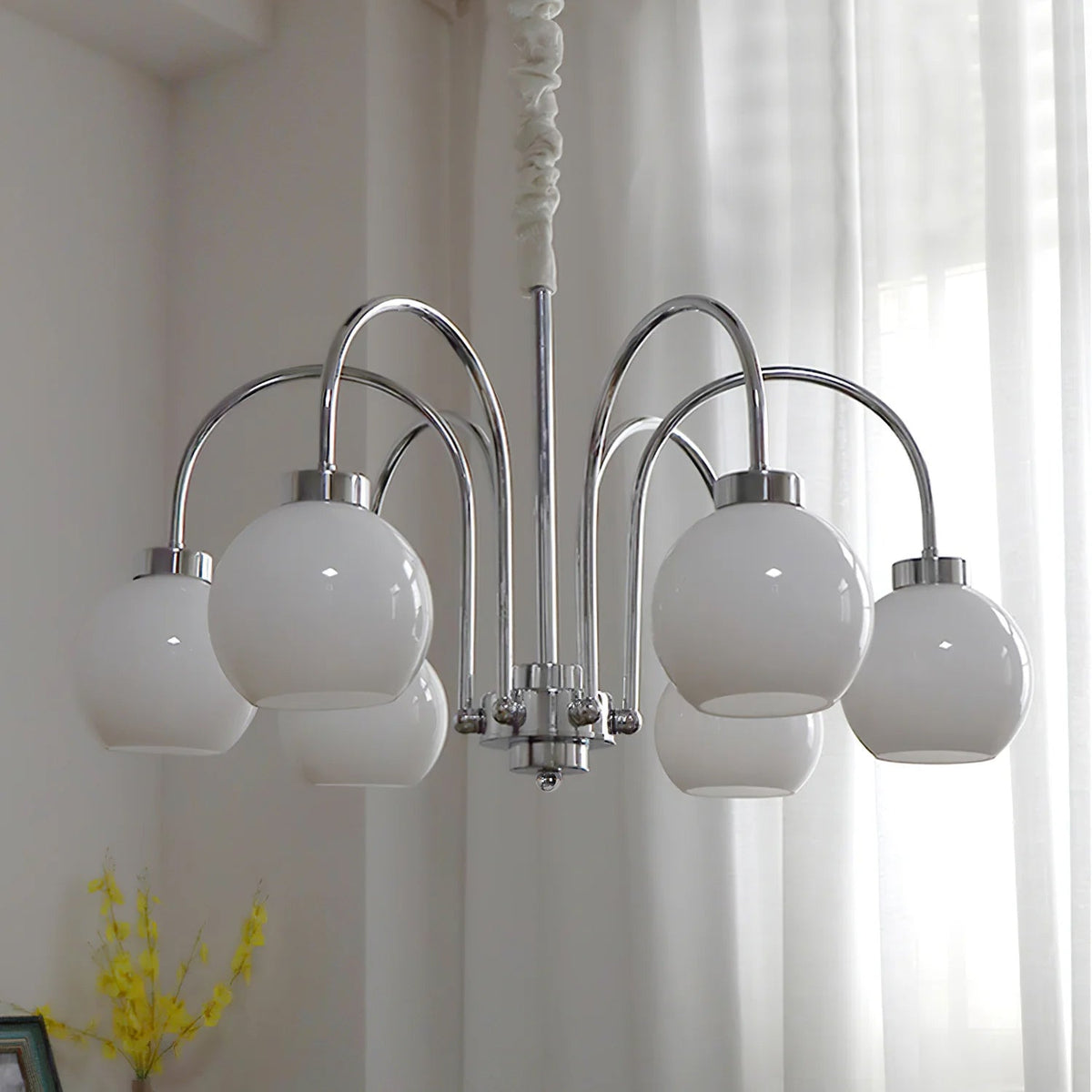 Iseleya Lustre Boules en Verre Jaune