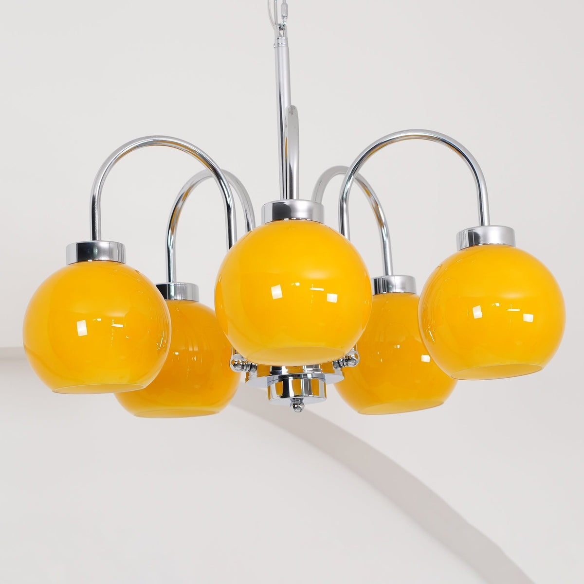 Iseleya Lustre Boules en Verre Jaune