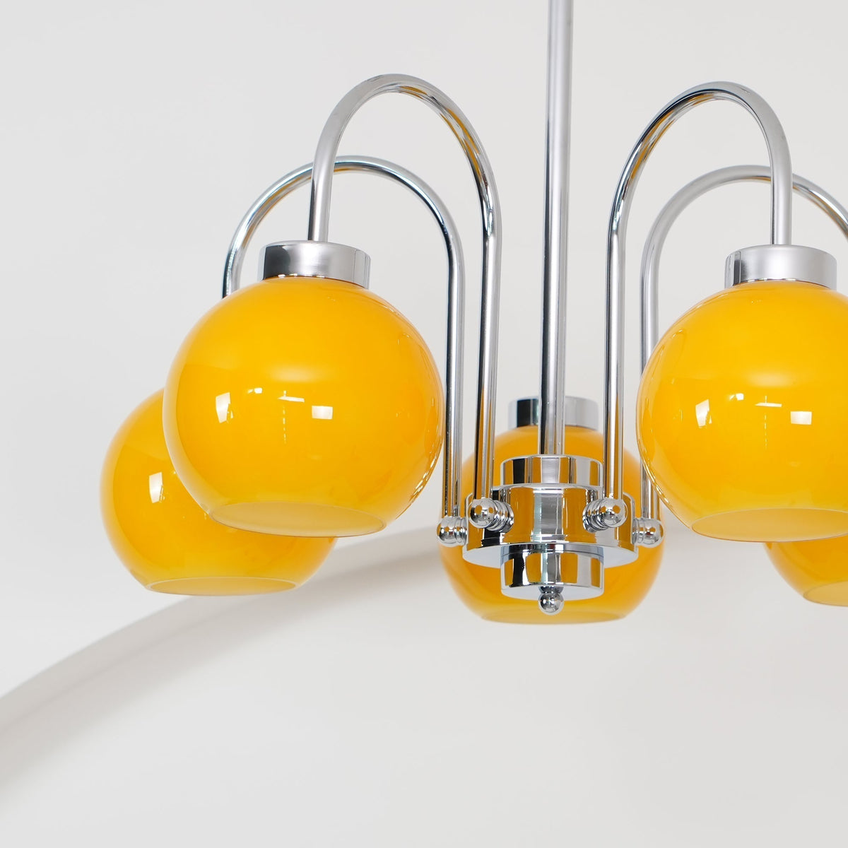 Iseleya Lustre Boules en Verre Jaune