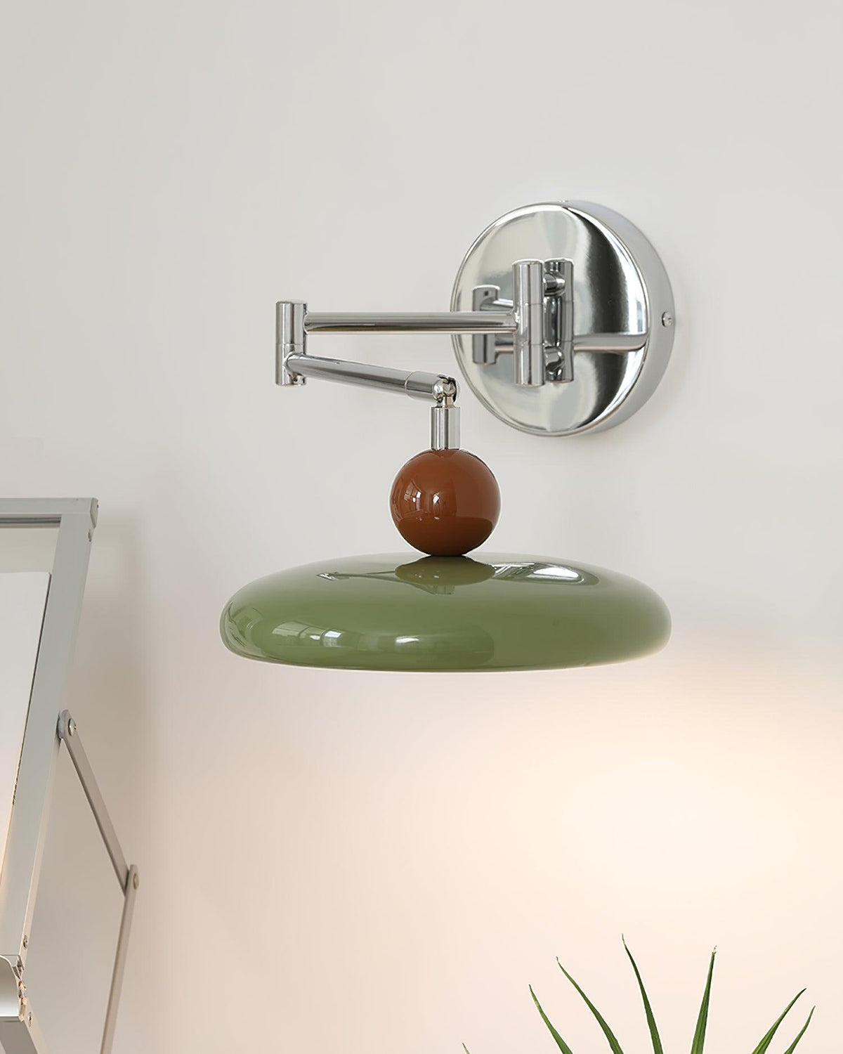 Ovelle Swing Arm Wall Lamp-Neutral Decor